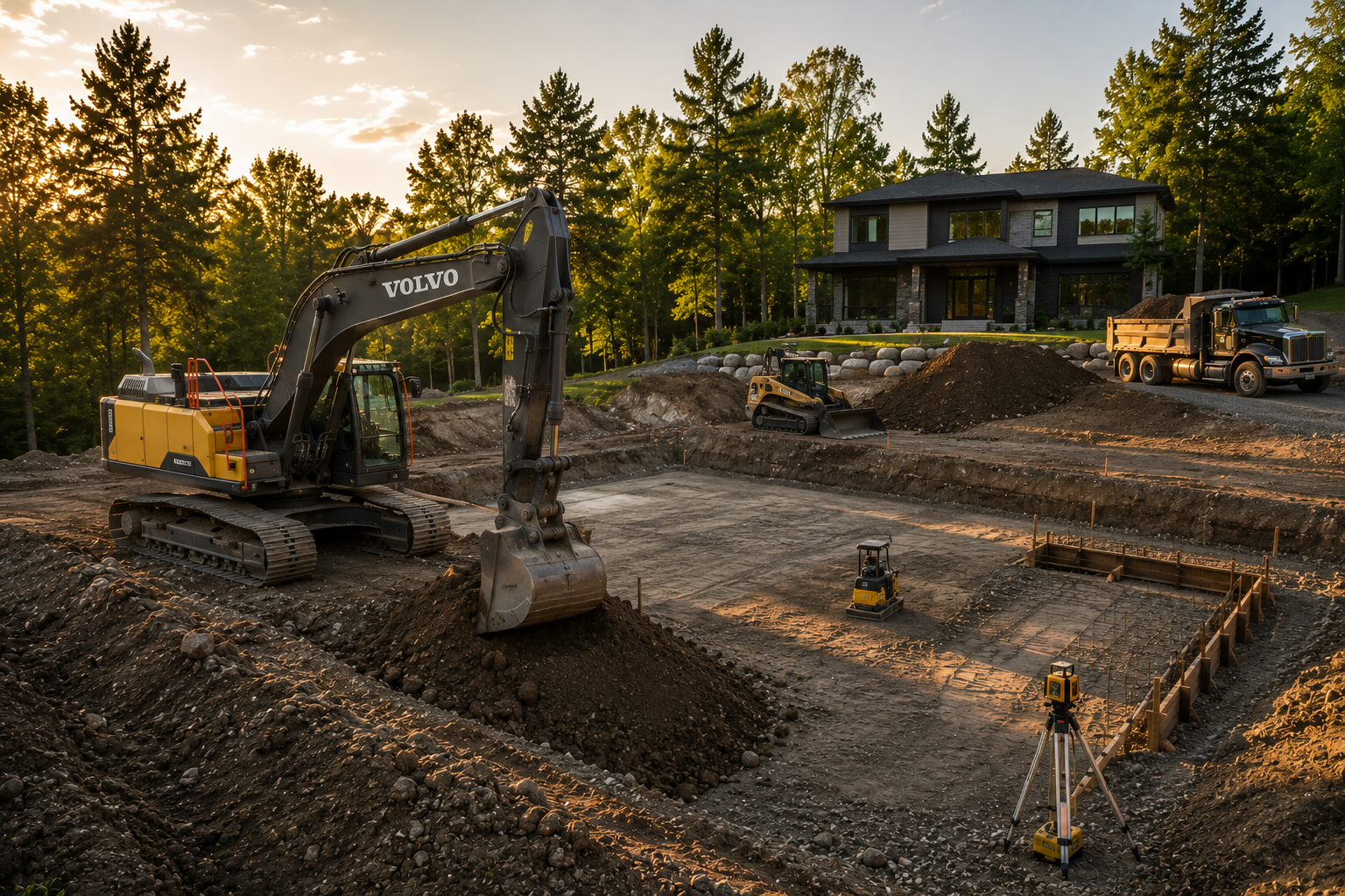 Travaux d'excavation et préparation de terrain